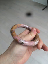 Load image into Gallery viewer, 56mm 100% natural red/pink/black/gray/brown round cut rose stone (Rhodonite) bangle SY24
