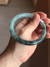 Load image into Gallery viewer, 57mm Certified type A 100% Natural light green blue purple gray black Jadeite bangle PB275-2747
