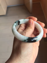 Load image into Gallery viewer, 55.5mm Certified Type A 100% Natural dark green/white/purple Jadeite Jade bangle PF26-(3426)
