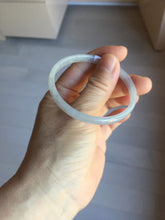Load image into Gallery viewer, 50mm Certified Type A 100% Natural icy watery light purple white slim Jadeite Jade bangle PJ53-2054
