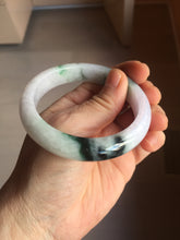 Load image into Gallery viewer, 56mm certified 100% natural type A sunny green/dark green/purple/white jadeite jade bangle PF19-3425
