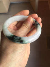 Load image into Gallery viewer, 56mm certified 100% natural type A sunny green/dark green/purple/white jadeite jade bangle PF19-3425
