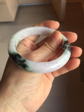 Load image into Gallery viewer, 56mm certified 100% natural type A sunny green/dark green/purple/white jadeite jade bangle PF19-3425
