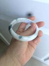 Load image into Gallery viewer, 59.5mm Certified 100% natural type A green white/light purple jadeite jade bangle AT86-9566
