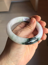 Load image into Gallery viewer, 56mm certified 100% natural type A sunny green/dark green/purple/white jadeite jade bangle PF19-3425
