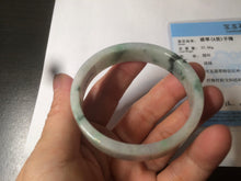 Load image into Gallery viewer, 51.7mm Certified type A 100% Natural sunny green/purple square Jadeite Jade  bangle AZ56-7274
