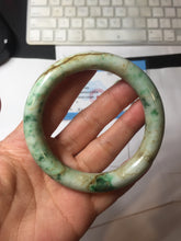 Load image into Gallery viewer, 58mm Certified Type A 100% Natural Sunny Green Brown with Green Floating Flowers Spring on Old Branches (春生旧枝) round cut Jadeite Jade Bangle PC210-6227
