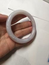 Load image into Gallery viewer, 56mm Certified Type A 100% Natural light purple white round cut Jadeite bangle PA109-6573
