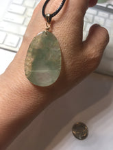 Load image into Gallery viewer, Type A 100% Natural Icy Watery Light Green gray (淡油冰)Jadeite Jade Greatest of All Time Goat Pendant PC230
