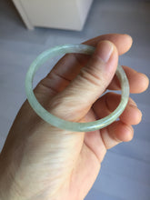 Load image into Gallery viewer, 50mm Certified Type A 100% Natural icy watery light green gray slim Jadeite Jade bangle PJ52-2046
