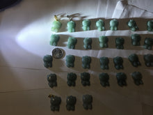Load image into Gallery viewer, Type A 100% Natural dark green blue gray black Guatemala jadeite jade Snowflake Kitty(雪花猫) pendant BS138 Add one item
