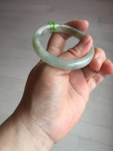 Load image into Gallery viewer, 50.5mm Certified Type A 100% Natural icy green brown oval Jadeite Jade bangle E55-3561

