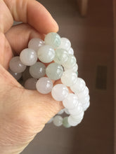 Load image into Gallery viewer, 10-10.5mm 100% natural icy watery clear white light green Quartzite beads Bracelet CB82 Add on item
