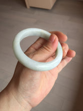 Load image into Gallery viewer, 53.5mm certified 100% natural Type A sunny green/white jadeite jade bangle BM41-8047
