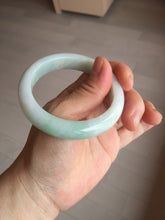 Load image into Gallery viewer, 53.5mm certified 100% natural Type A sunny green/white jadeite jade bangle BM41-8047

