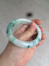 Load image into Gallery viewer, 57.5mm Certified 100% natural Type A sunny green/purple jadeite jade bangle AY50-4124

