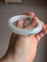 Load image into Gallery viewer, 55mm certified 100% natural type A white/green/black/purple jadeite jade bangle AU42-8152
