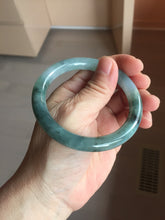 Load image into Gallery viewer, 55mm Certified type A 100% Natural light green blue purple gray black Jadeite bangle PB274-2748
