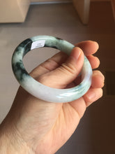 Load image into Gallery viewer, 56.2mm certified 100% natural type A dark green/purple/white jadeite jade bangle PF18-3423
