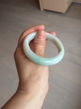 Load image into Gallery viewer, 53.5mm certified 100% natural Type A sunny green/white jadeite jade bangle BM41-8047

