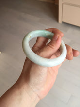 Load image into Gallery viewer, 53.5mm certified 100% natural Type A sunny green/white jadeite jade bangle BM41-8047
