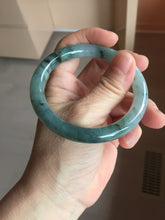 Load image into Gallery viewer, 55mm Certified type A 100% Natural light green blue purple gray black Jadeite bangle PB274-2748
