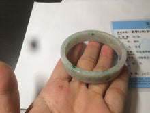 Load image into Gallery viewer, 50.5mm Certified type A 100% Natural sunny green/purple square Jadeite Jade bangle AZ58-7270
