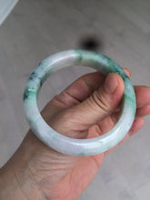 Load image into Gallery viewer, 57.5mm Certified 100% natural Type A sunny green/purple jadeite jade bangle AY50-4124
