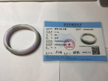 Load image into Gallery viewer, 52mm certified natural 100% natural Type A dark green sunny green brown purple oval jadeite jade bangle PB235-1093
