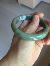 Load image into Gallery viewer, 56.8mm Certified Type A 100% Natural black/dark green/gray Jadeite bangle PJ50-2848
