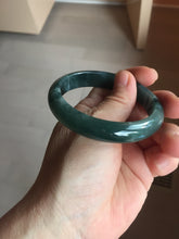 Load image into Gallery viewer, 55mm Certified Type A 100% Natural dark green/blue/gray/black Guatemala Jadeite bangle PB281-0710
