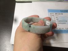 Load image into Gallery viewer, 51.7mm Certified type A 100% Natural sunny green/purple square Jadeite Jade  bangle AZ59-7279

