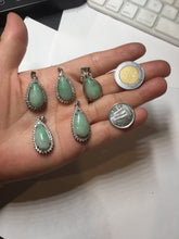 Load image into Gallery viewer, 100% natural type A sunny green jadeite jade water drop pendant necklace group PA111
