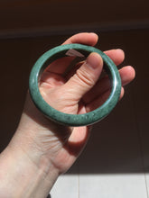 Load image into Gallery viewer, 58mm certified type A 100% Natural oily spinach green jadeite jade bangle PC12-9257
