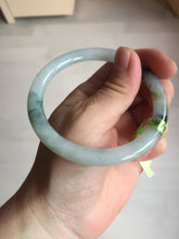 Load image into Gallery viewer, Sold! please don&#39;t order. THanks. 57mm certified type A 100% Natural green/brown/purple slim round cut jadeite jade bangle GL38-6-9010
