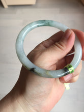Load image into Gallery viewer, Sold! please don&#39;t order. THanks. 57mm certified type A 100% Natural green/brown/purple slim round cut jadeite jade bangle GL38-6-9010
