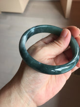 Load image into Gallery viewer, 60.6mm Certified Type A 100% Natural dark green/blue/gray/black Guatemala Jadeite bangle Pb280-0691
