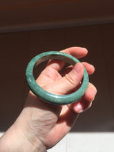 Load image into Gallery viewer, 58mm certified type A 100% Natural oily spinach green jadeite jade bangle PC12-9257
