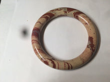 Load image into Gallery viewer, 61mm 100% natural red/pink/ round cut red jasper stone bangle CB73
