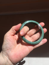 Load image into Gallery viewer, 58mm certified type A 100% Natural oily spinach green jadeite jade bangle PC12-9257
