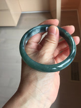 Load image into Gallery viewer, 60.6mm Certified Type A 100% Natural dark green/blue/gray/black Guatemala Jadeite bangle Pb280-0691
