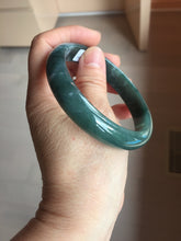 Load image into Gallery viewer, 60.6mm Certified Type A 100% Natural dark green/blue/gray/black Guatemala Jadeite bangle Pb280-0691
