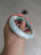 Load image into Gallery viewer, 57.7mm certificated Type A 100% Natural sunny green/white/purple Jadeite Jade bangle AY49-4128
