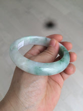 Load image into Gallery viewer, 57.7mm certificated Type A 100% Natural sunny green/white/purple Jadeite Jade bangle AY49-4128
