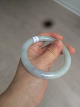 Load image into Gallery viewer, 55.5mm certified Type A 100% Natural light green/purple round cut Jadeite Jade bangle BK77-3787
