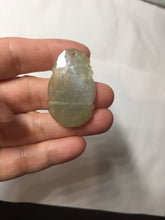 Load image into Gallery viewer, Type A 100% Natural  Light Green gray (淡油冰)Jadeite Jade Horse Pendant PC233
