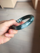 Load image into Gallery viewer, 60.6mm Certified Type A 100% Natural dark green/blue/gray/black Guatemala Jadeite bangle Pb280-0691
