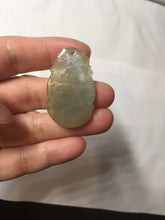 Load image into Gallery viewer, Type A 100% Natural  Light Green gray (淡油冰)Jadeite Jade Horse Pendant PC233
