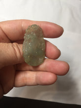 Load image into Gallery viewer, Type A 100% Natural  Light Green gray (淡油冰)Jadeite Jade Horse Pendant PC233

