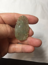Load image into Gallery viewer, Type A 100% Natural  Light Green gray (淡油冰)Jadeite Jade Horse Pendant PC233
